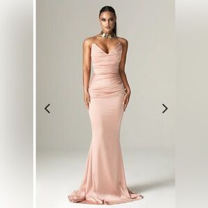 Alieva Nina Mermaid Corset Gown Blush Pink L 8
